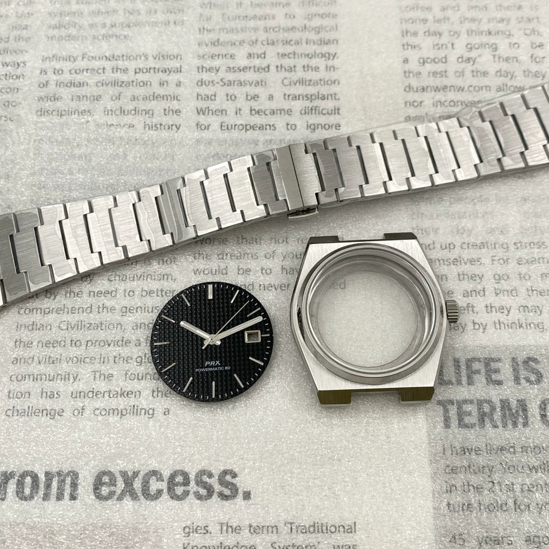 PRX Super Player Watch Case +Dial Hands 40mm NH35 Movement Sapphire GlassBack 5ATM fit 31.8mm Dial