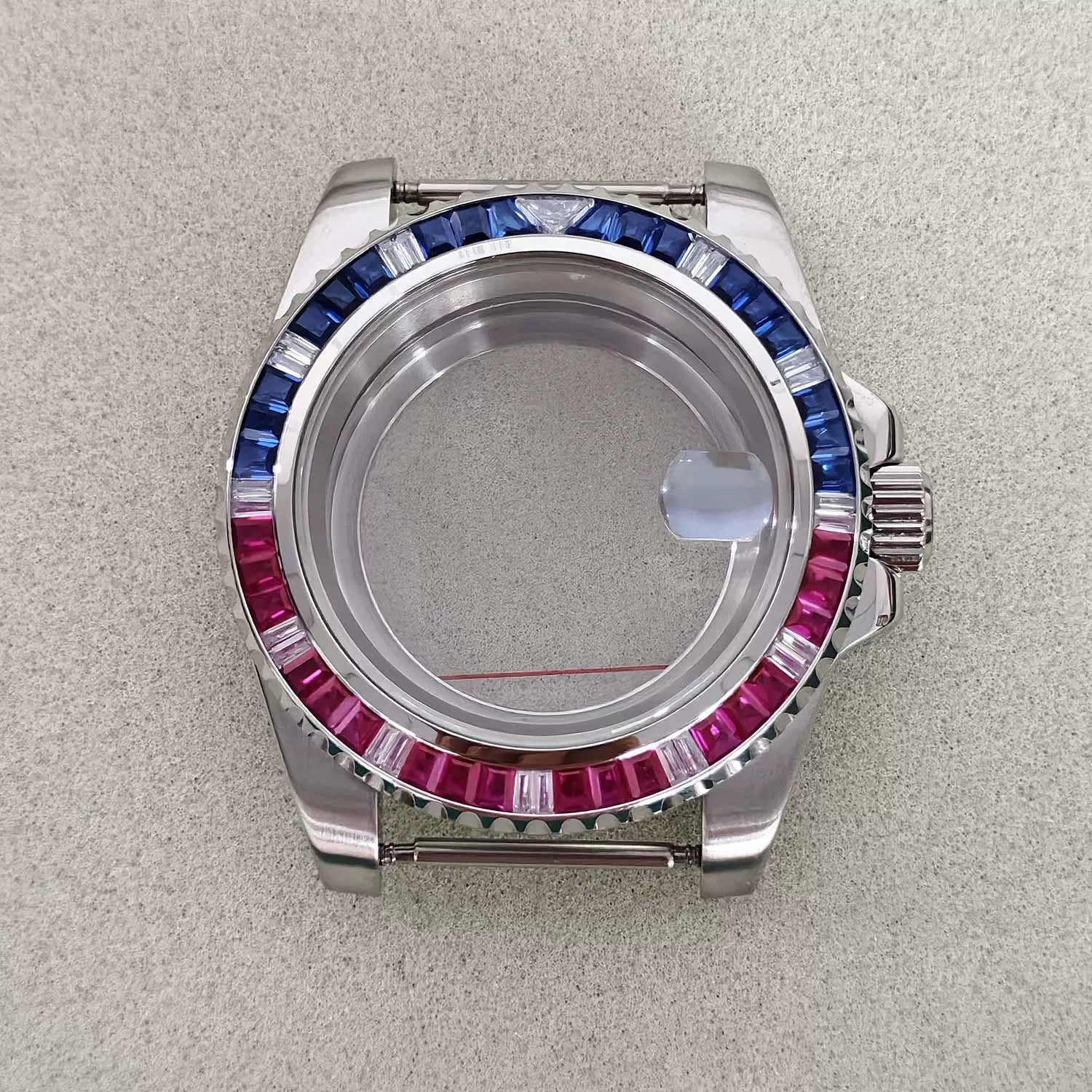 Diamond Bezel Submariner Watch Case GMT Case 40mm stainless steel for Japanese NH35/36 movement 10Bar