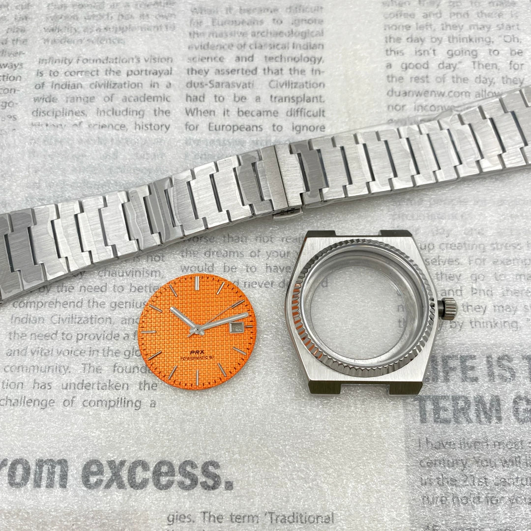 PRX Super Player Watch Case +Dial Hands 40mm NH35 Movement Sapphire GlassBack 5ATM fit 31.8mm Dial