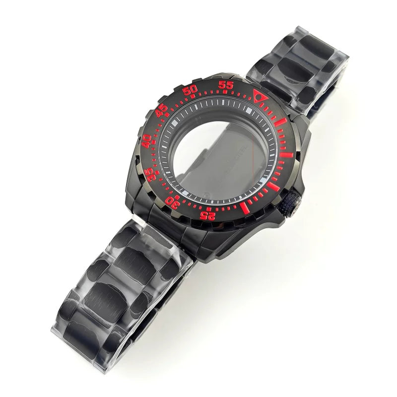 44mm Monster Watch Case Japan NH35 diving watch water ghost small can monster penguin case modified watch accessories 10ATM