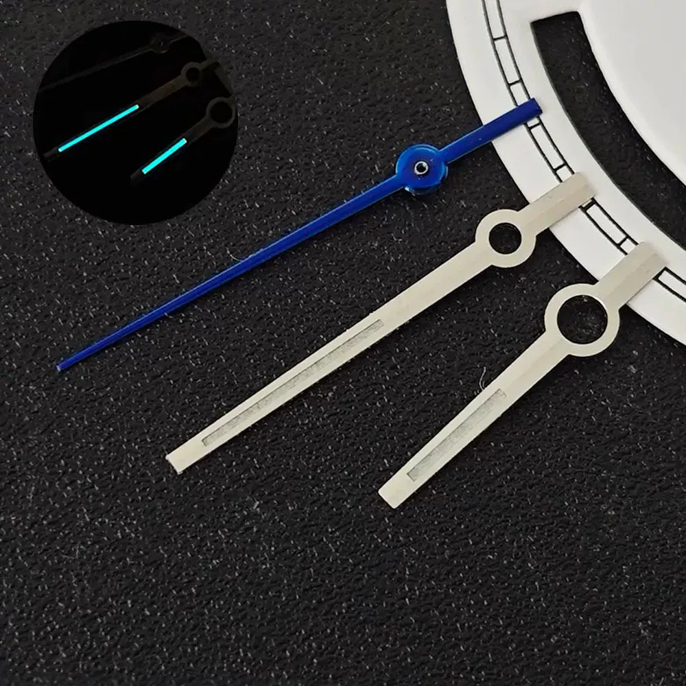 Miyota 8285 Watch hands 8215 hands no lume/ blue luminous 7mmx11.4x12mm for 29MM Dial