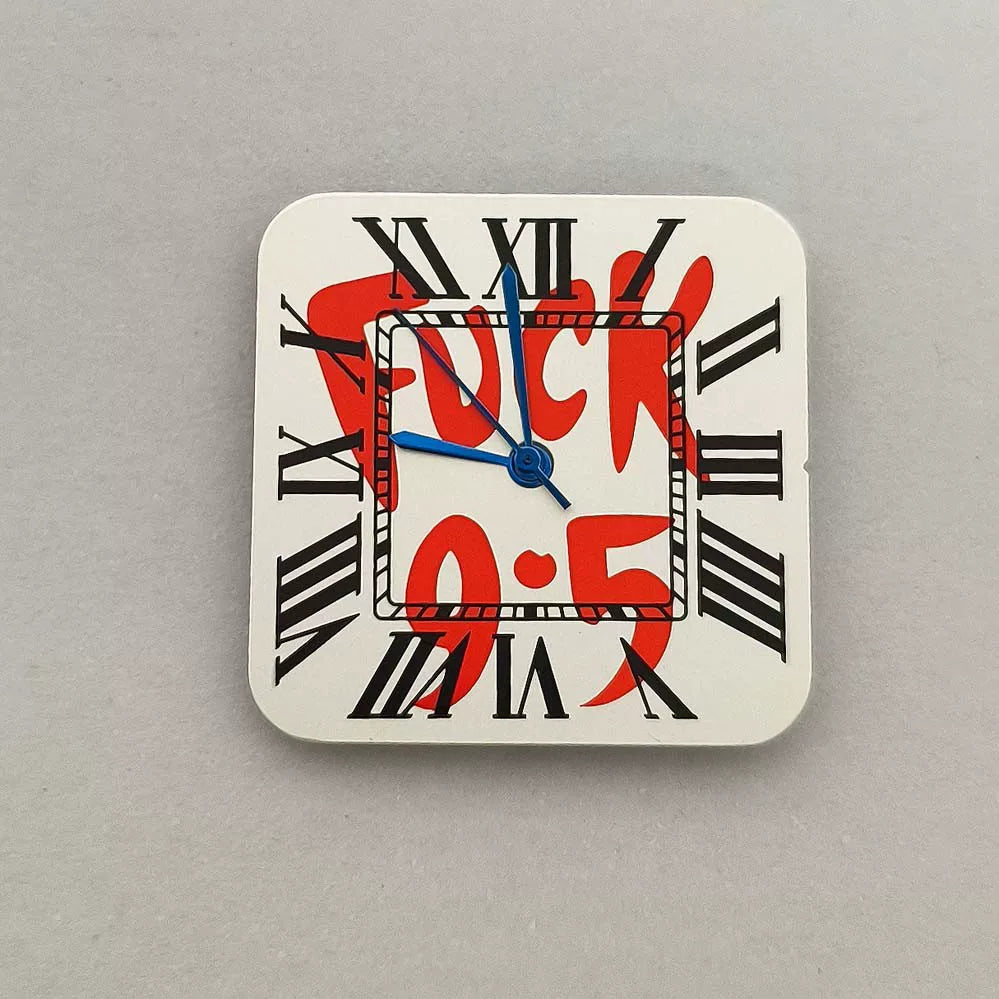 27MM square dial graffiti blue hands for Japanese NH35/NH36 movements no lume Santos Mod Part