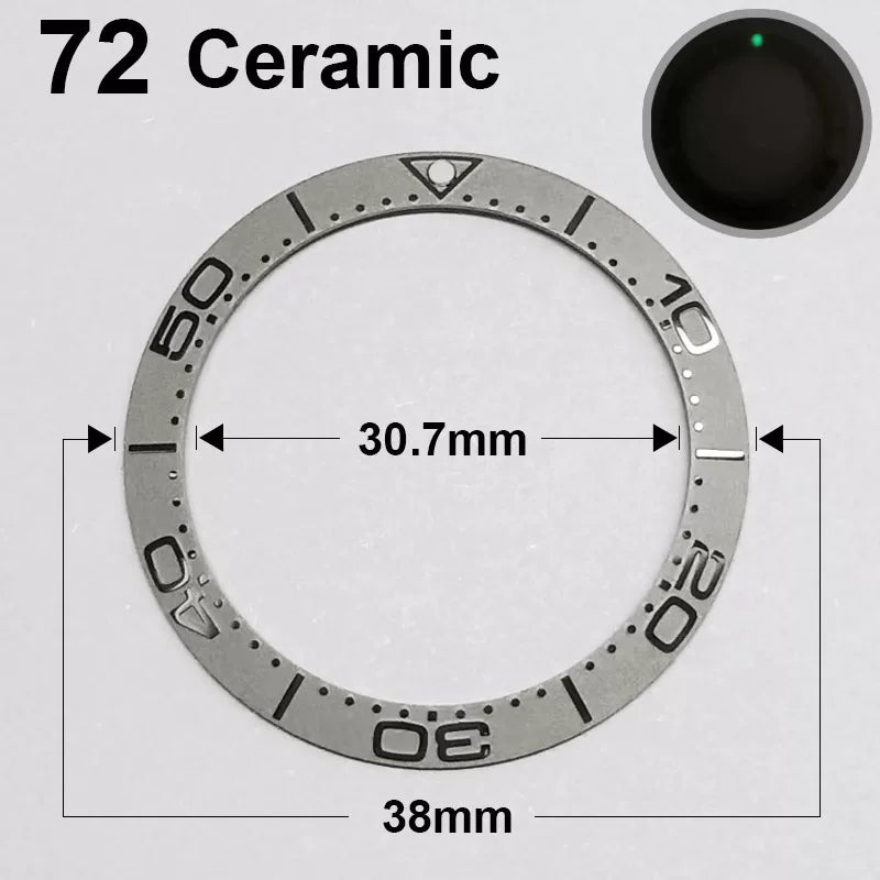 Ceramic Bezel For 42MM Seamaster Case diameter 38mm * 30.7mm