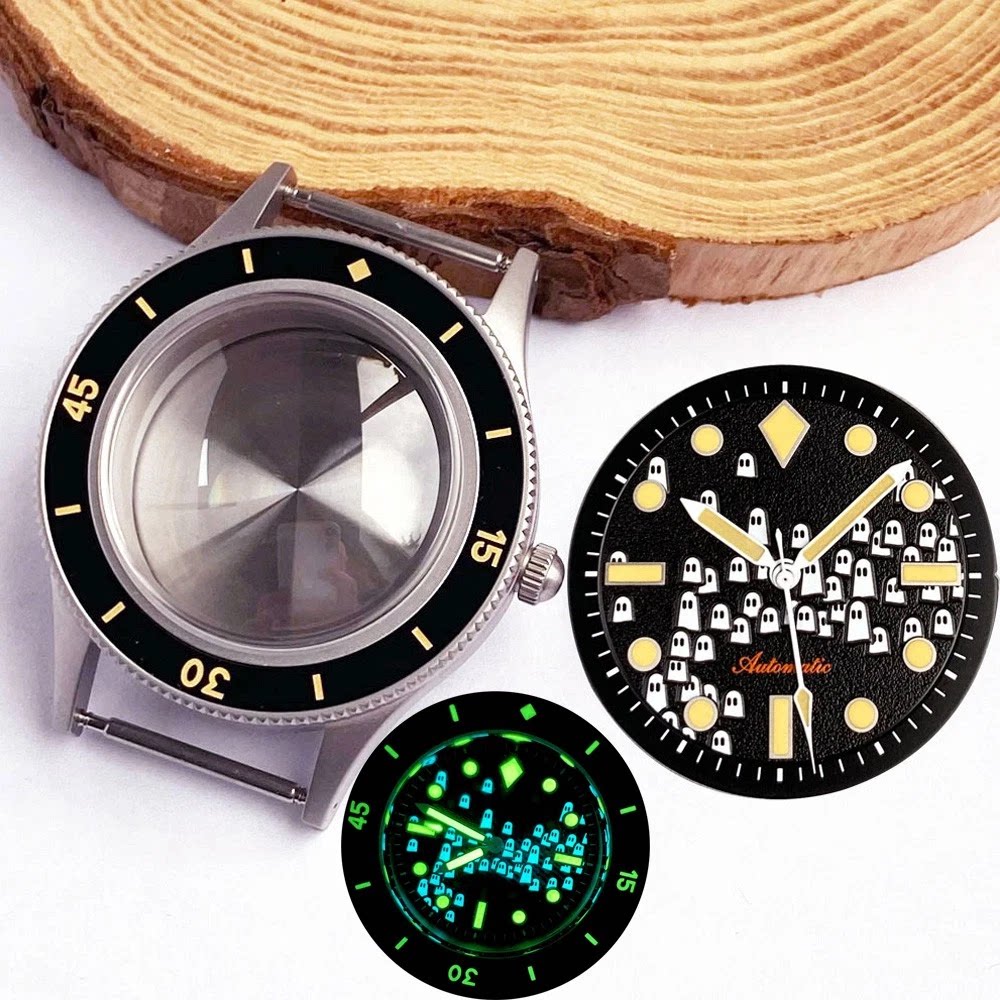 40MM Fifty Fathoms Case For NH35 34 36 etc ETA2824 PT5000 Sterile Ghost Series Sapphire Accessories Waterproof Accessories