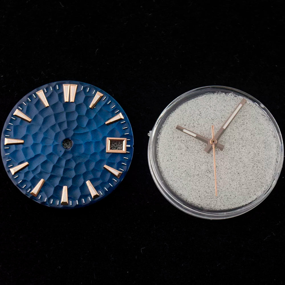 28.5mm Honey Comb dial green luminous watch face suitable for NH35 movement+hands