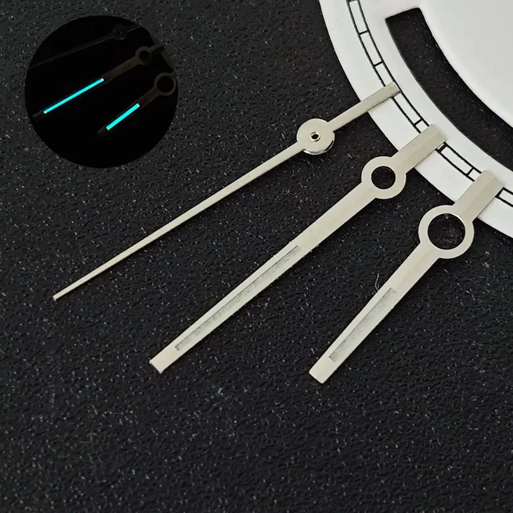 Miyota 8285 Watch hands 8215 hands no lume/ blue luminous 7mmx11.4x12mm for 29MM Dial