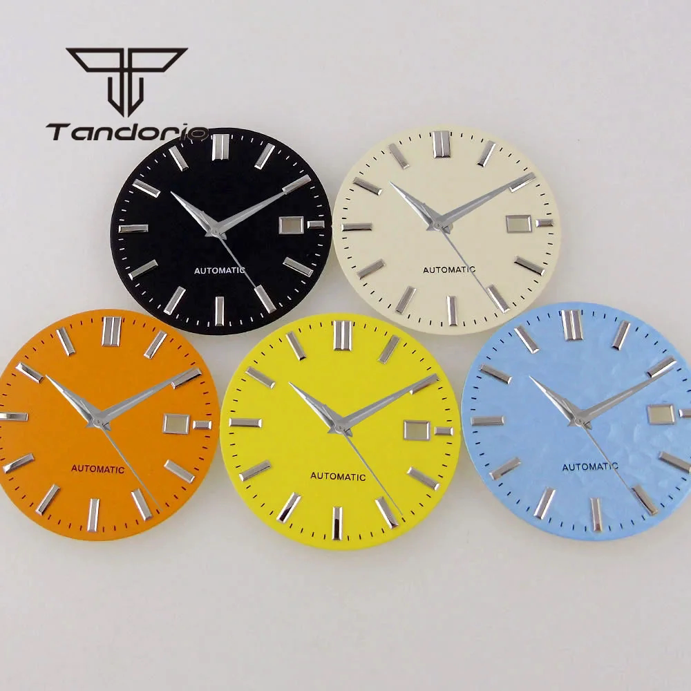33.5MM gs Cocktail watch dial silver hand set NH35 NH36 nh38 pilot modification accessories