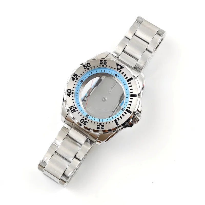 44mm Monster Watch Case Japan NH35 diving watch water ghost small can monster penguin case modified watch accessories 10ATM