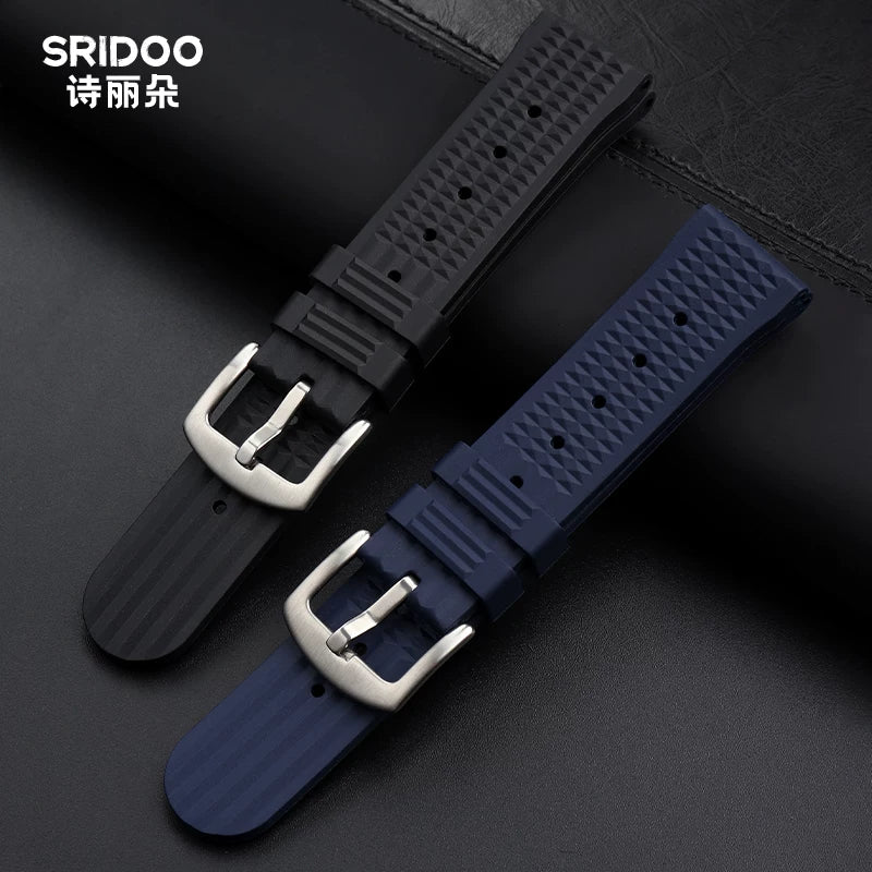 High Quality FKM Rubber watch strap 22mm