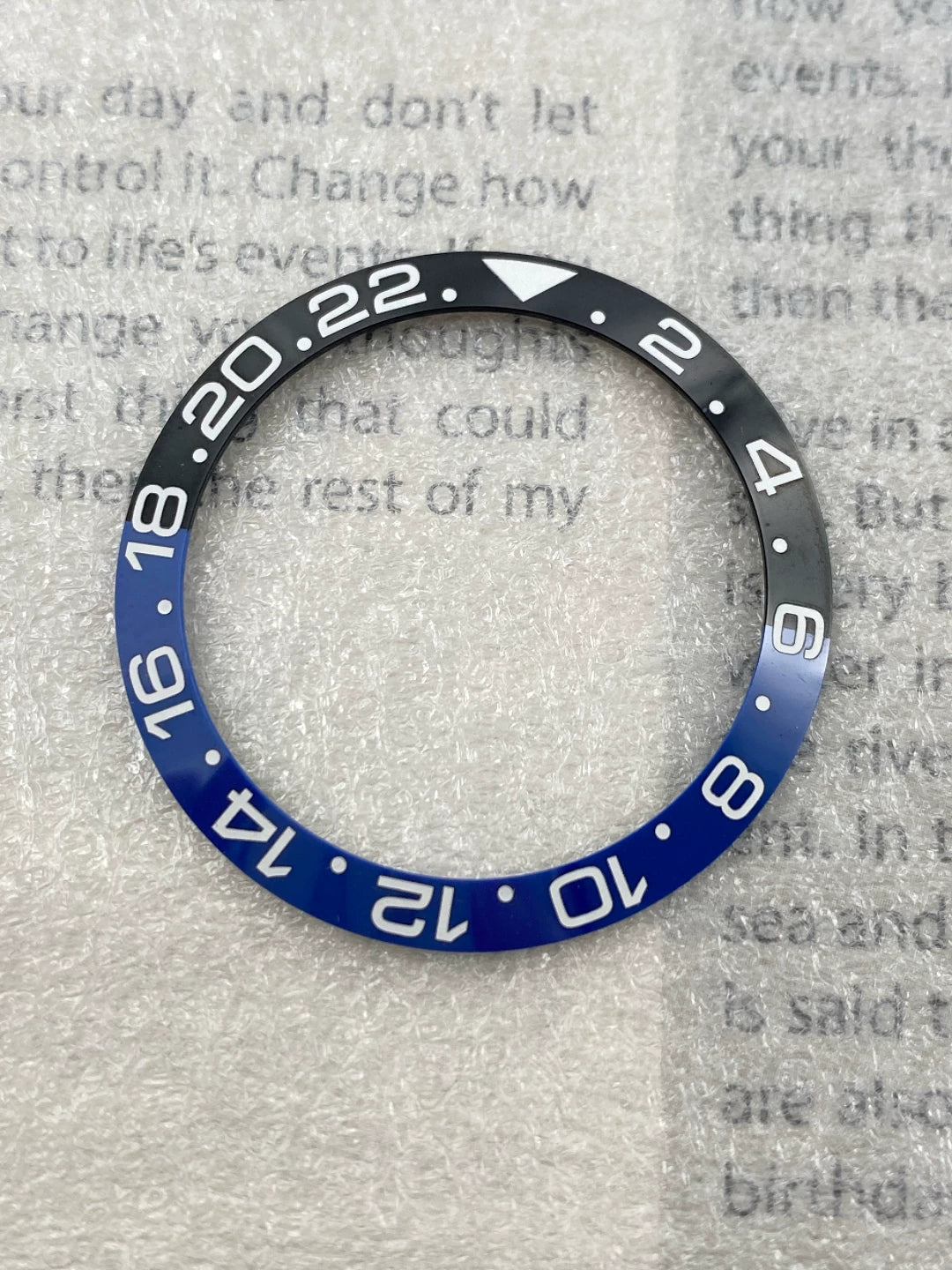 GMT Bezel Insert aluminum bezel 38mm x 30.6mm for GMT MASTER etc case pepsi