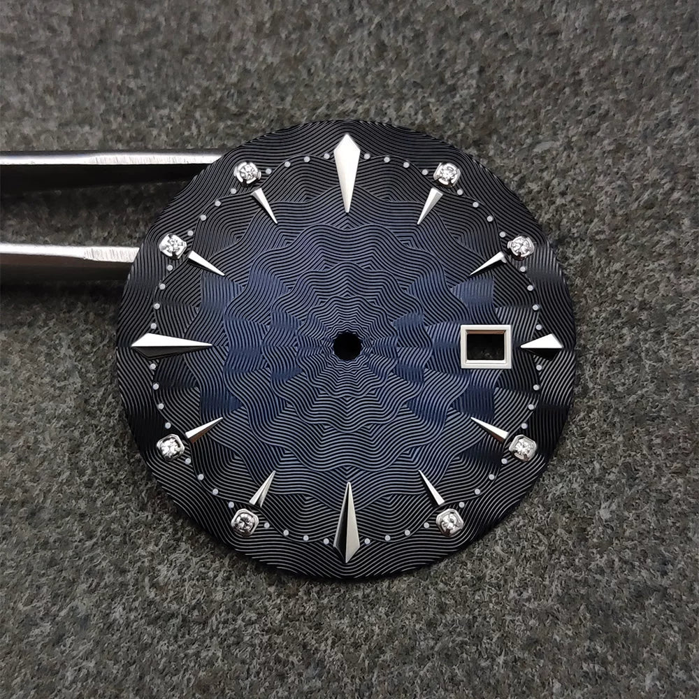 Cocktail Watch Dial 35mm Premium for NH35/36/4R/38 Automatic Movement Texture Spider net