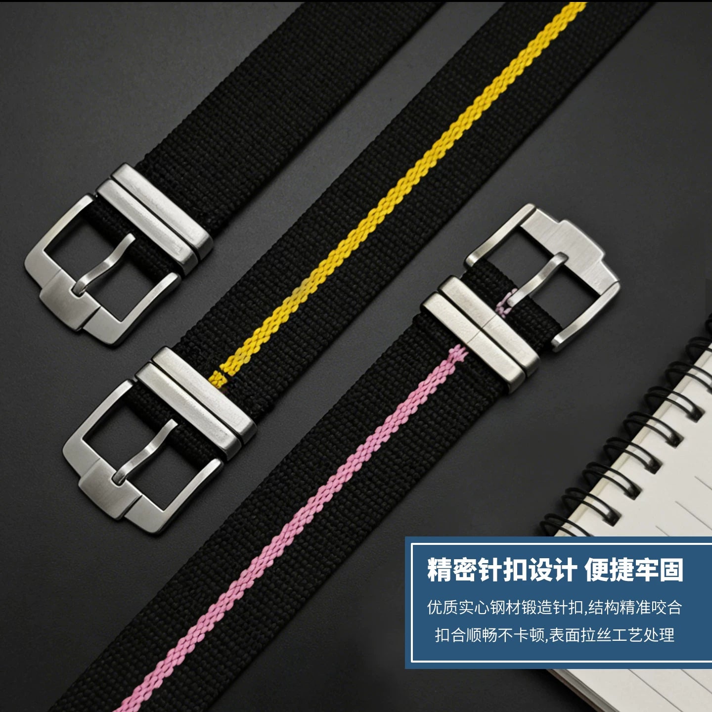 22mm Nato Nylon Strap for FXD Watches braided pin buckle breathable replacement strap