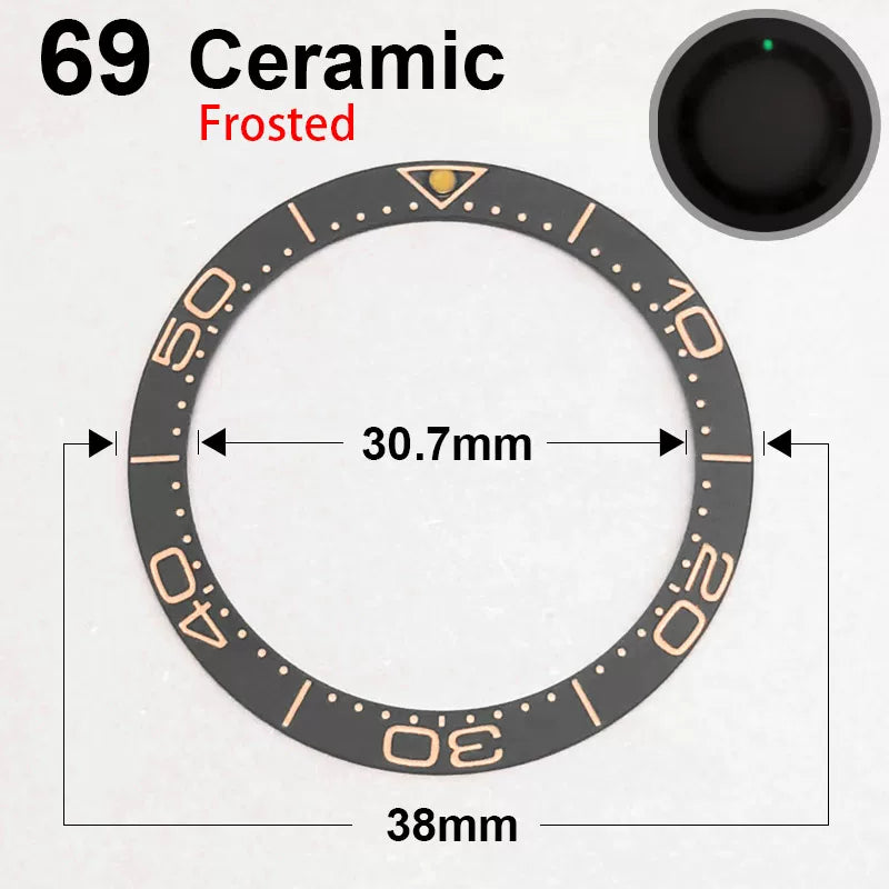 Ceramic Bezel For 42MM Seamaster Case diameter 38mm * 30.7mm