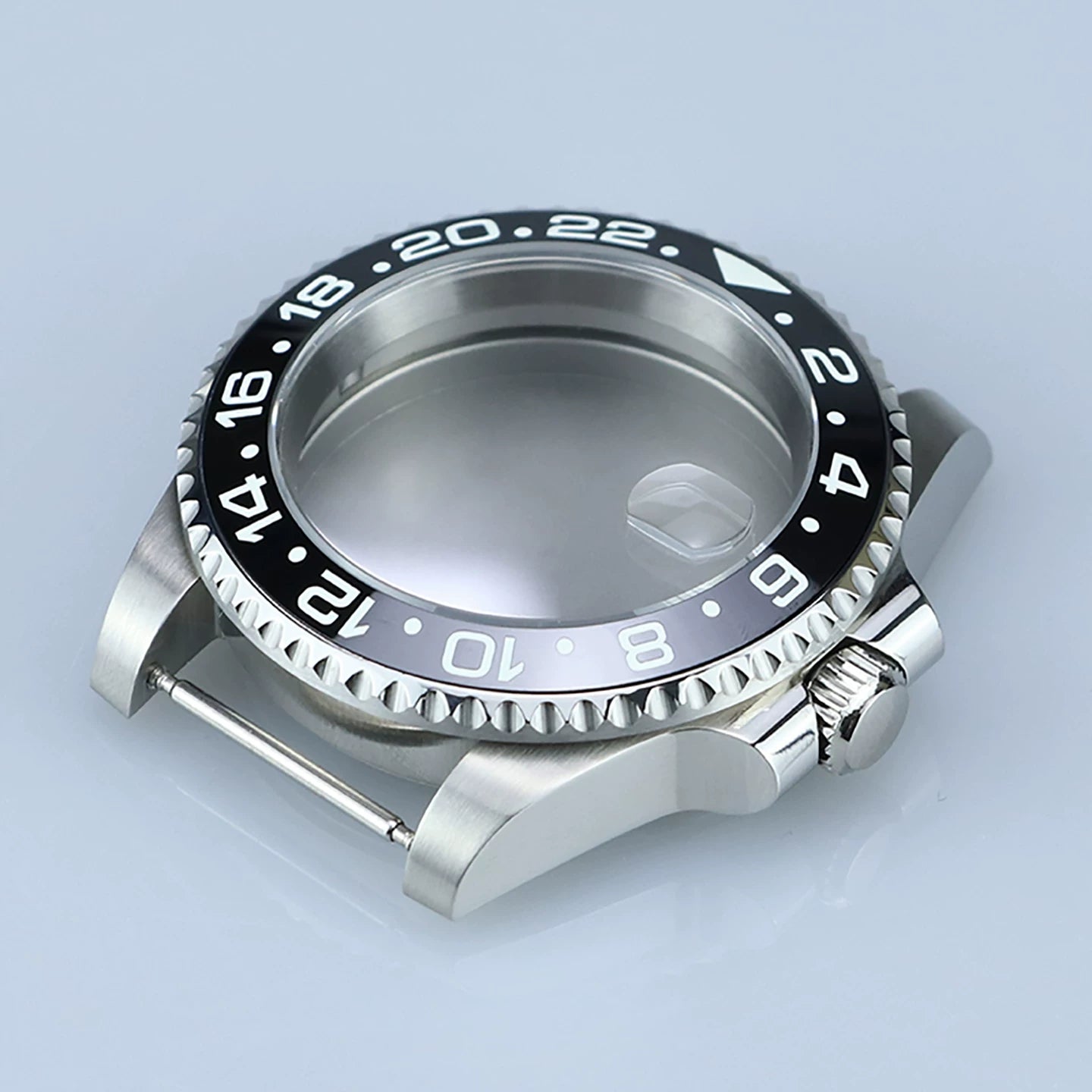 Premium Submariner Case GMT 40.5mm 316L Stainless Steel Case Sapphire Glass Enamel Bezel Blue Luminous for NH34 Movement