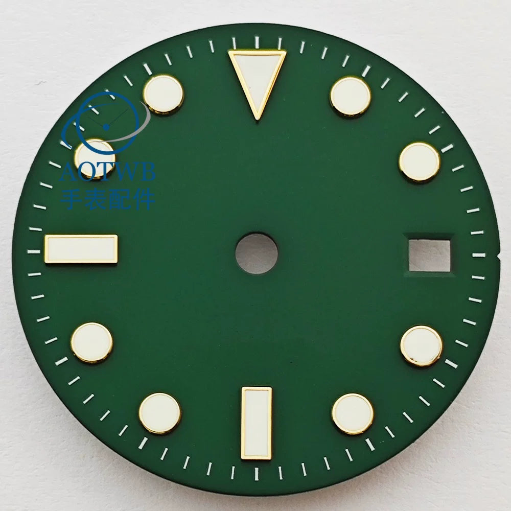 28.5MM Matte Dial dial luminous NH35 NH34 ETA2824 Miyota8215 ST2130 sub style