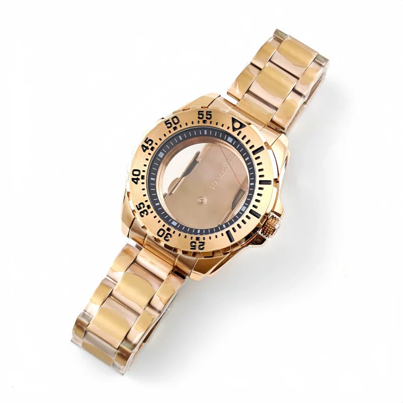 44mm Monster Watch Case Japan NH35 diving watch water ghost small can monster penguin case modified watch accessories 10ATM