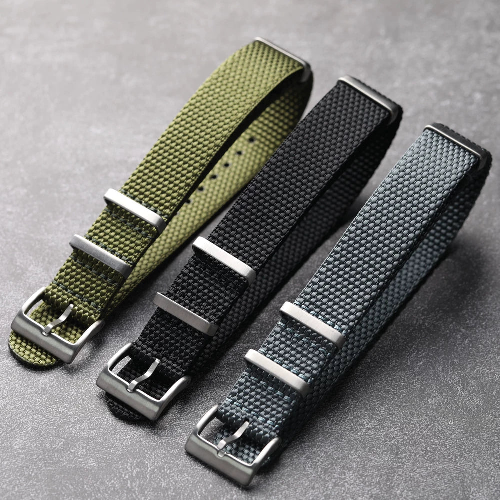 Wear-resistant Nato nylon strap 20MM 22MM high-strength soft breathable bracelet retro style men's bracelet