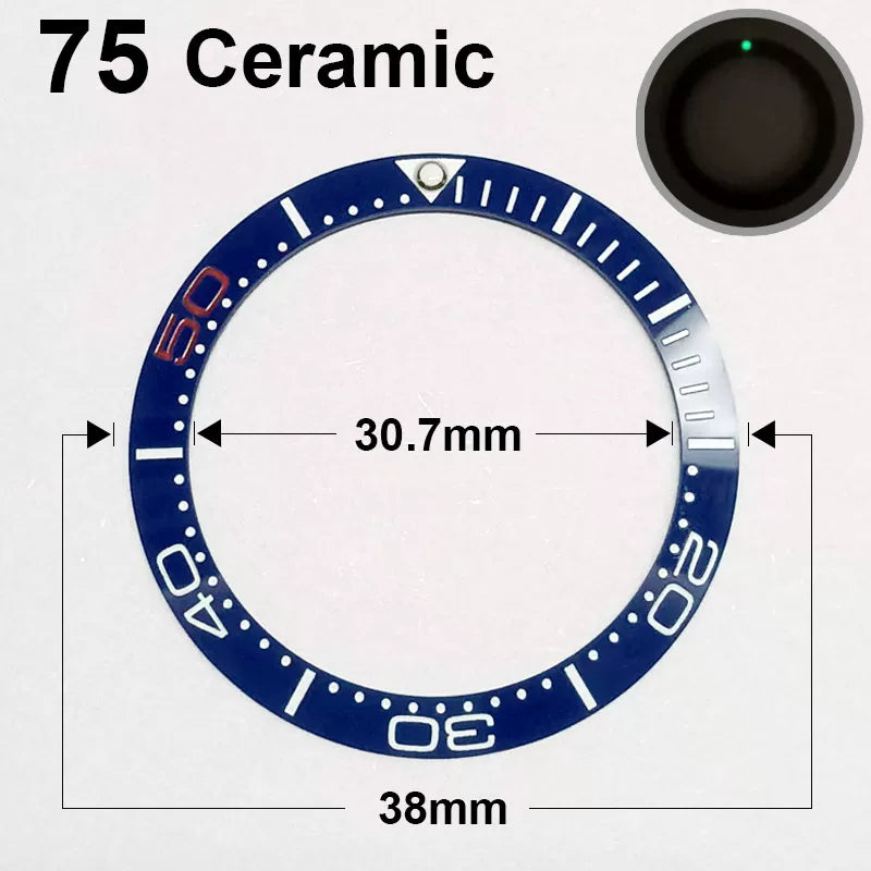 Ceramic Bezel For 42MM Seamaster Case diameter 38mm * 30.7mm
