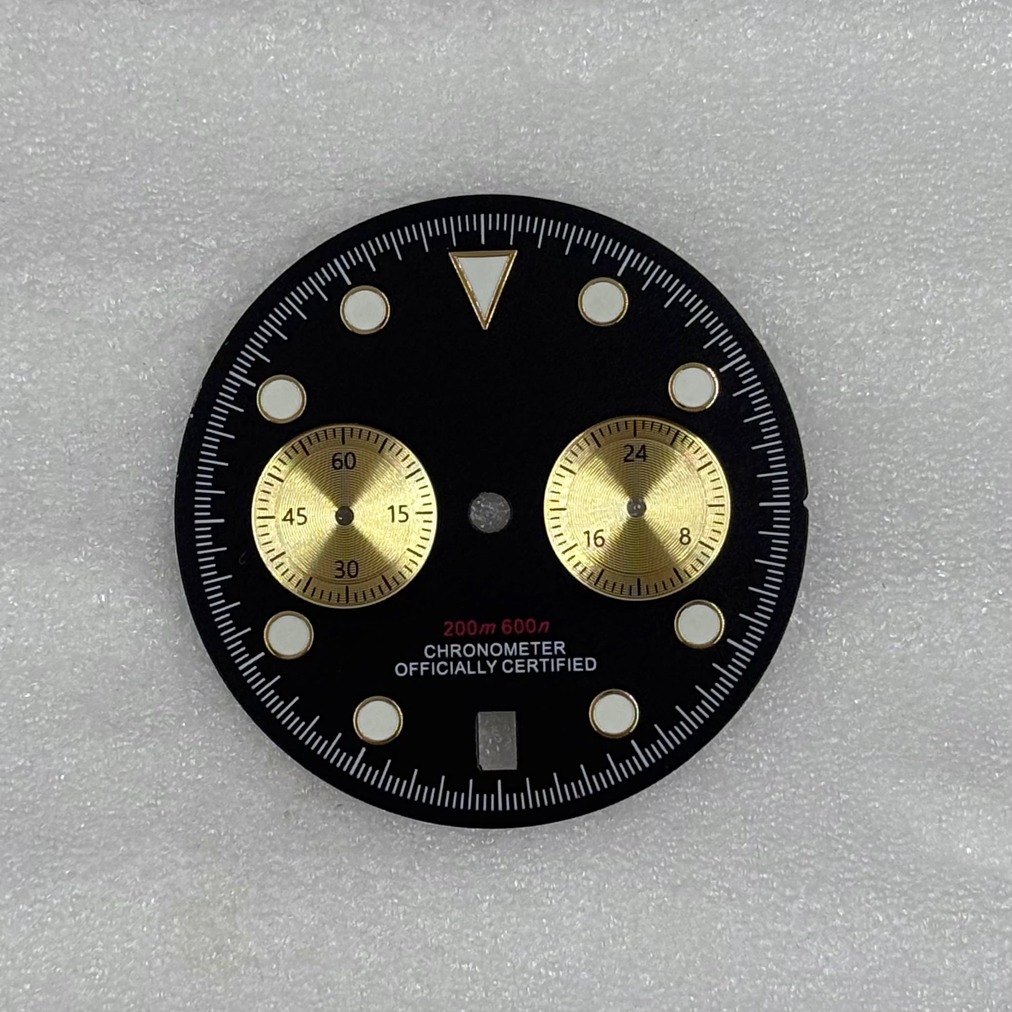 32.5mm Speedmaster VK64 Dial for quartz movement green luminous 2 eyes
