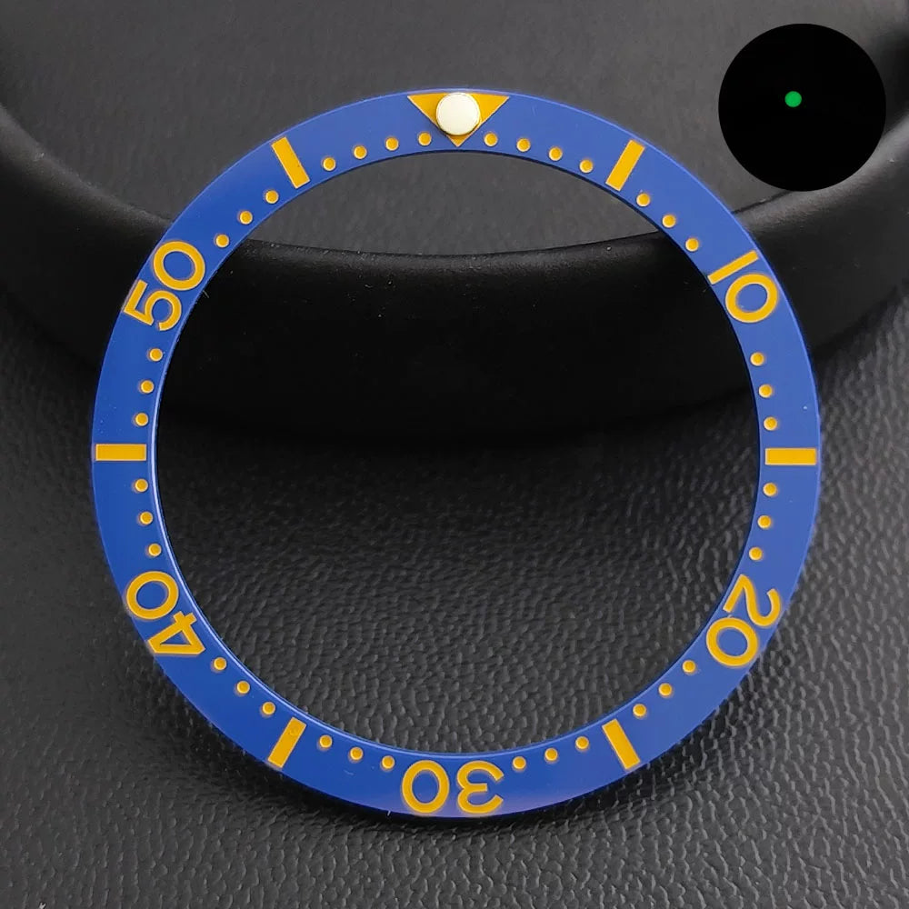 Watch bezel accessories 33.7mm * 27.5mm ceramic ring flat bottom bezel watch replacement accessories Skx13