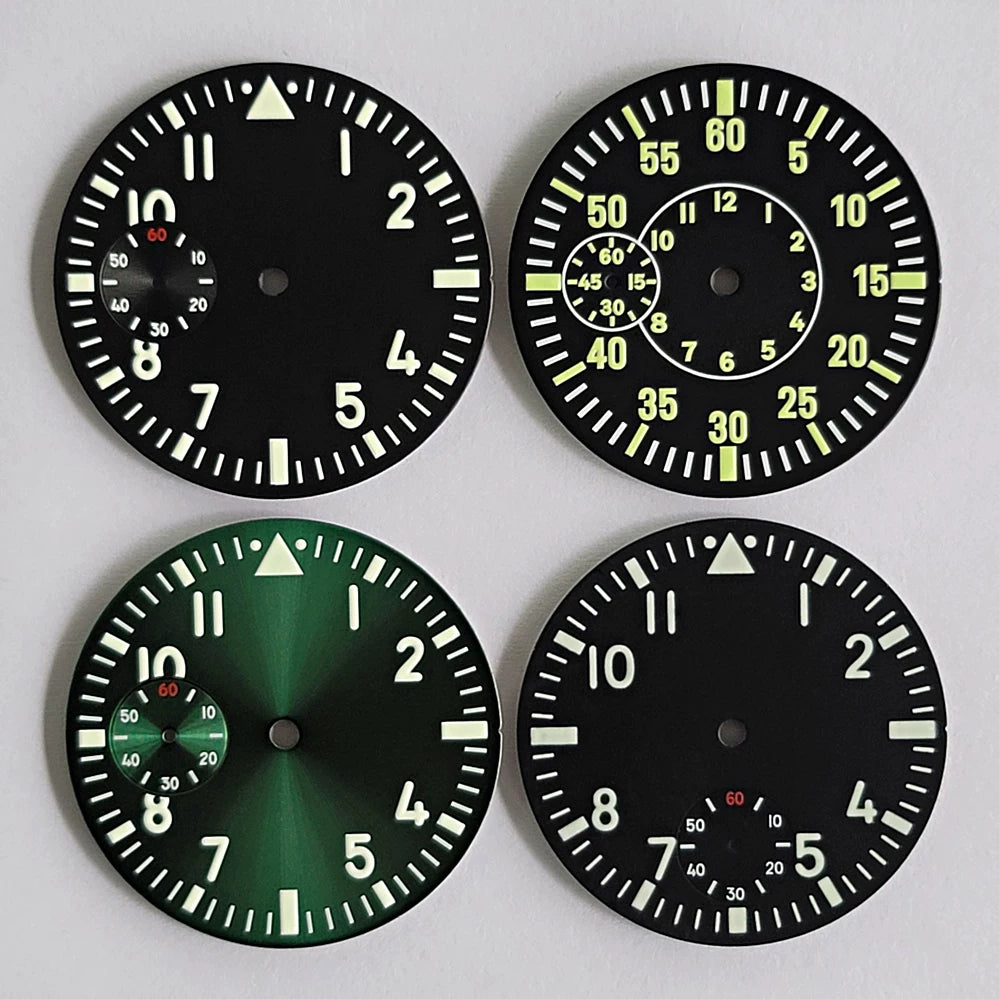 39mm Dial For 6497 6498 substitute large pilot dial Sterile green luminous