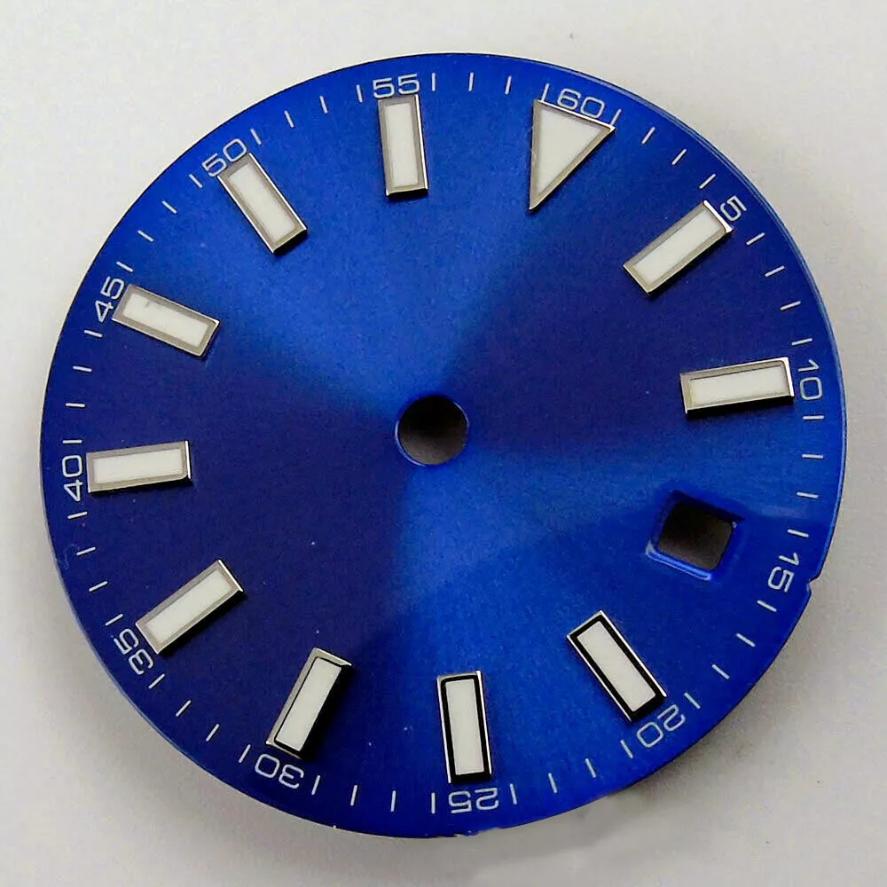 Sterile 29mm Watch Dial ETA2824 PT5000 NH35 Calendar Window Accessories Green Luminous 60 number