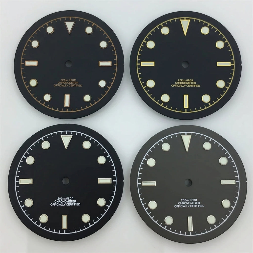 33.5mm Black Bay dial green luminous NH35 36 ETA2824 2836 miyota 8215 movement for 41mm Case