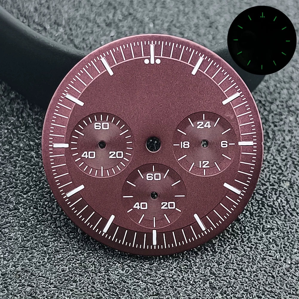 Speedmaster Dial 32.5mm for Japan VK63 movement Chronograph Dial Sterile