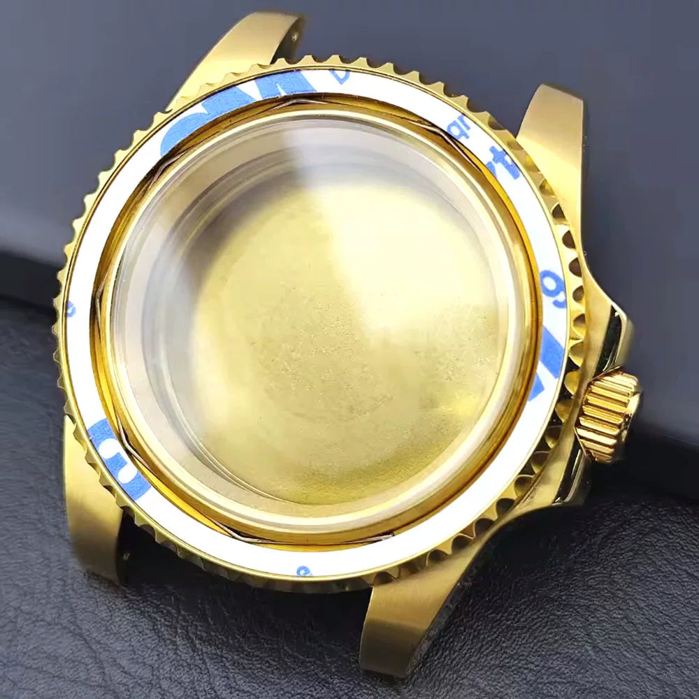 Bidirectional rotating bezel Watch Case 40.5MM Submariner / GMT Yacht sapphire glass two-way rotating for NH34/NH35/NH36 38