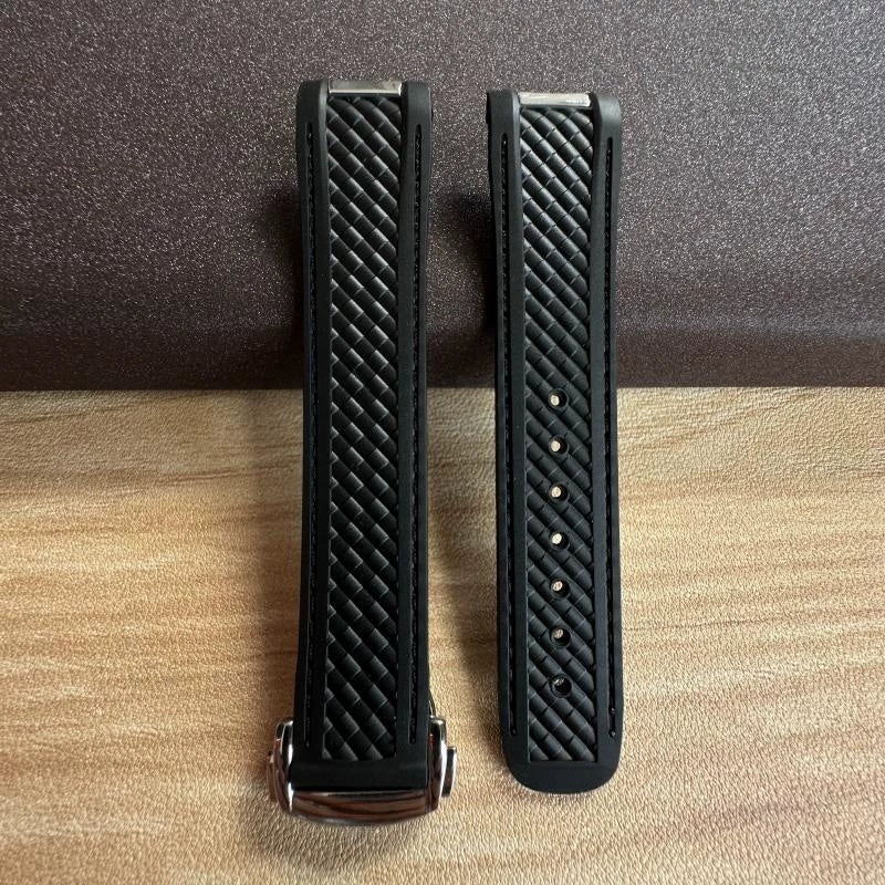 20mm High Quality Rubber Band Seamaster 150/300 Strap AT150 Gold Pin Captain Bumblebee Diver band