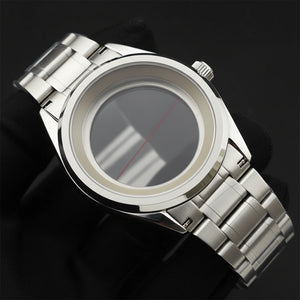 silver white berch forst watch case