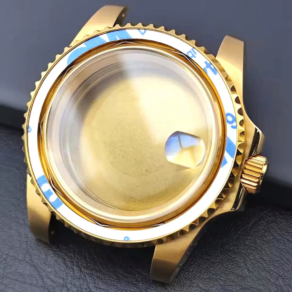 Bidirectional rotating bezel Watch Case 40.5MM Submariner / GMT Yacht sapphire glass two-way rotating for NH34/NH35/NH36 38