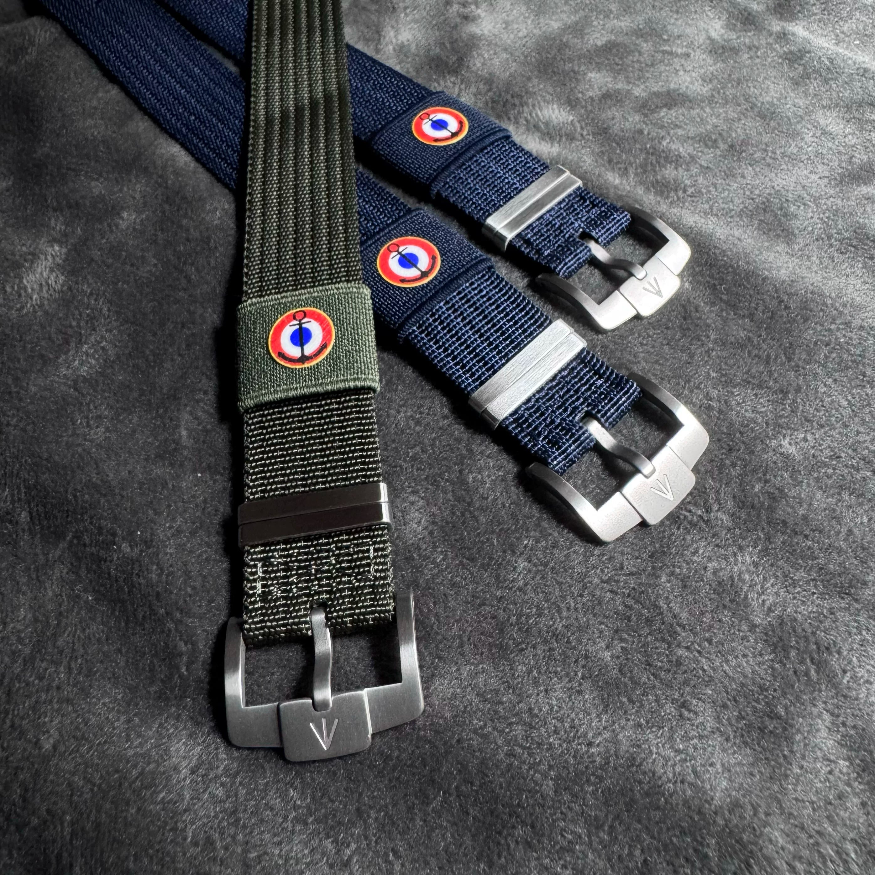 Nylon watch strap For Pelagos FXD Watch etc Titanium buckle strap 22mm wide fluorescent label