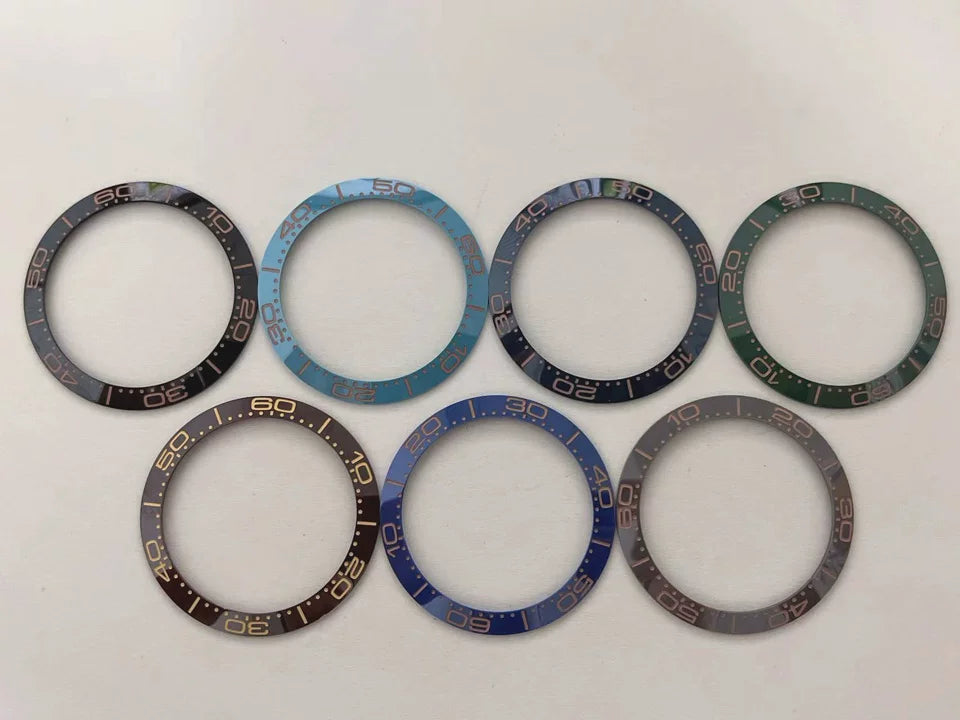 Seamaster style bezel insert ceramic 38mmx 30.5mm for submariner watch slope
