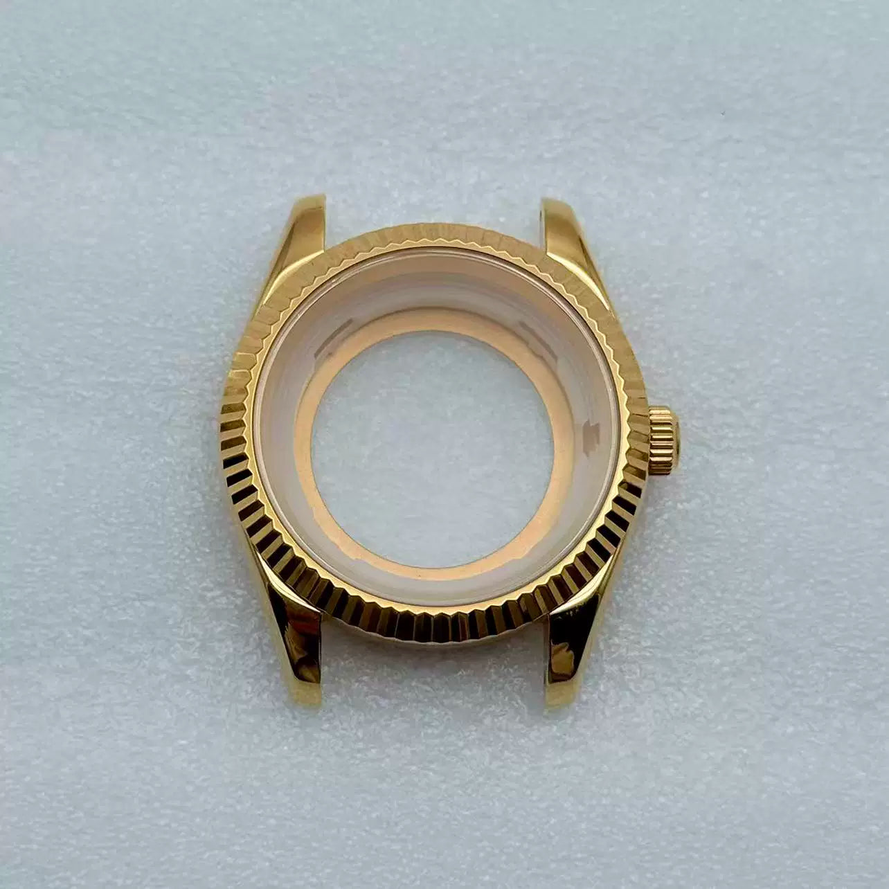 MIyota 8285 watch case Smooth bezel fluted diamond sapphire 316 stainless steel 31mm dial 10ATM