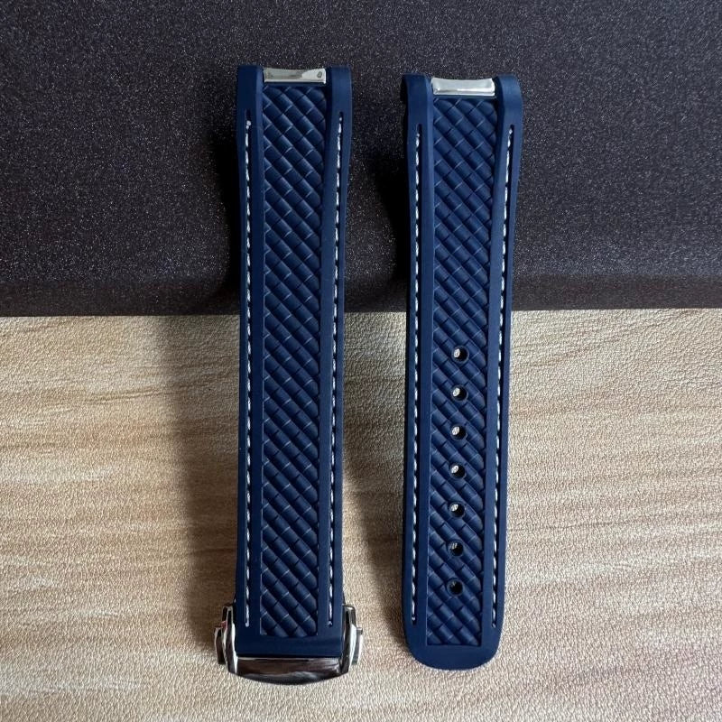 20mm High Quality Rubber Band Seamaster 150/300 Strap AT150 Gold Pin Captain Bumblebee Diver band