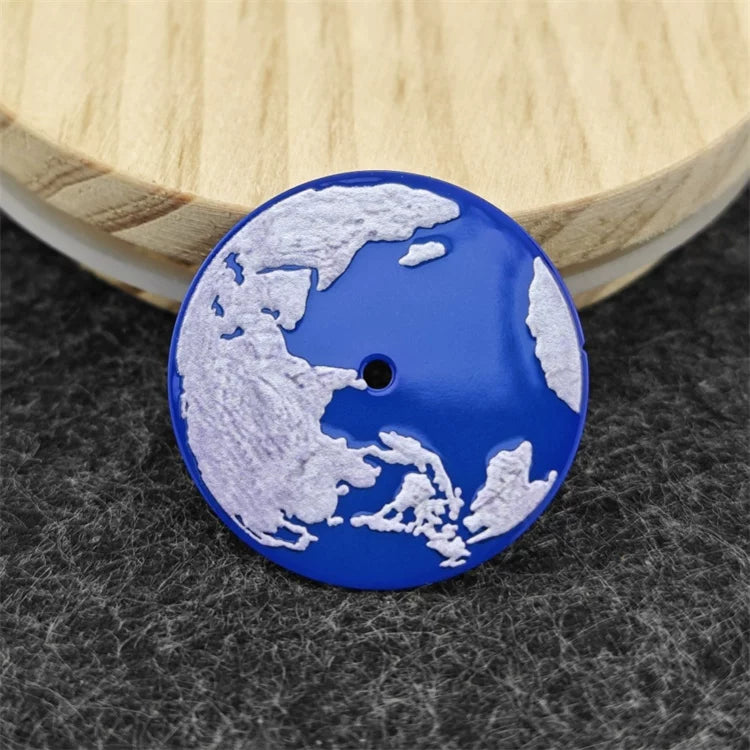 Blue Planet Watch Dial NH35 movment Size 28.5mm golden earth