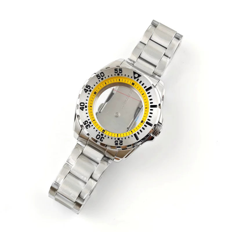 44mm Monster Watch Case Japan NH35 diving watch water ghost small can monster penguin case modified watch accessories 10ATM