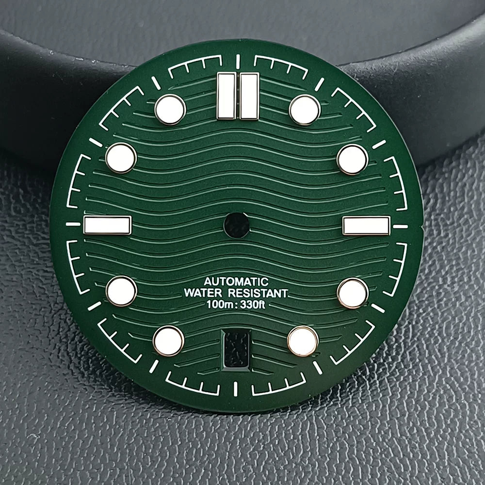 31.8mm Seamaster 300 Green luminous dial fits NH35/NH36 movements custom logos