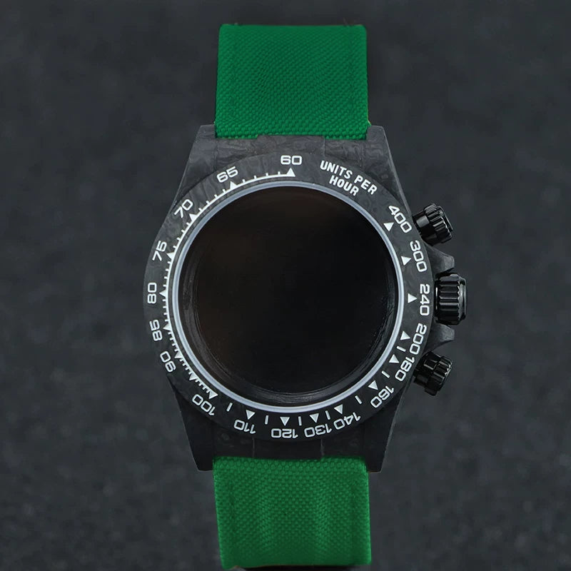 Carbon Fiber Case for VK63 Movement Sapphire Glass 38MM Daytona Mod VK63 VK64 Quartz 4130 AUtomatic