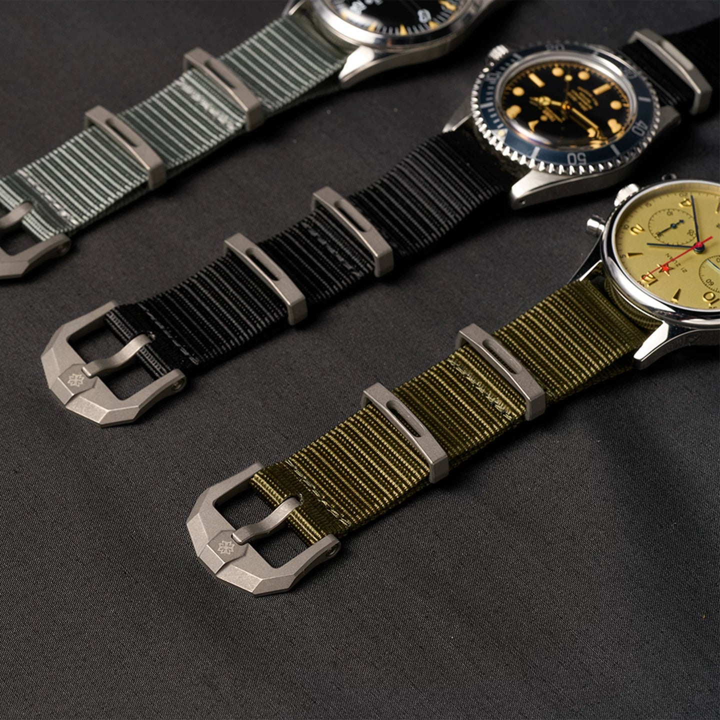 Premium 20mm Titanium Nato Nylon Strap High-end Tactical Military Style Japan Imported CNC Engraving Tier 5 Titanium Clasp