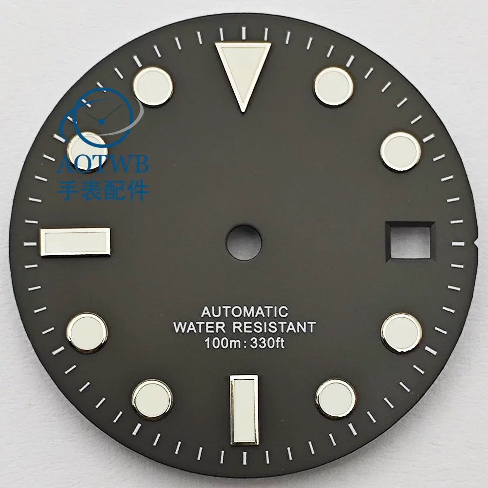 28.5MM Matte Dial dial luminous NH35 NH34 ETA2824 Miyota8215 ST2130 sub style