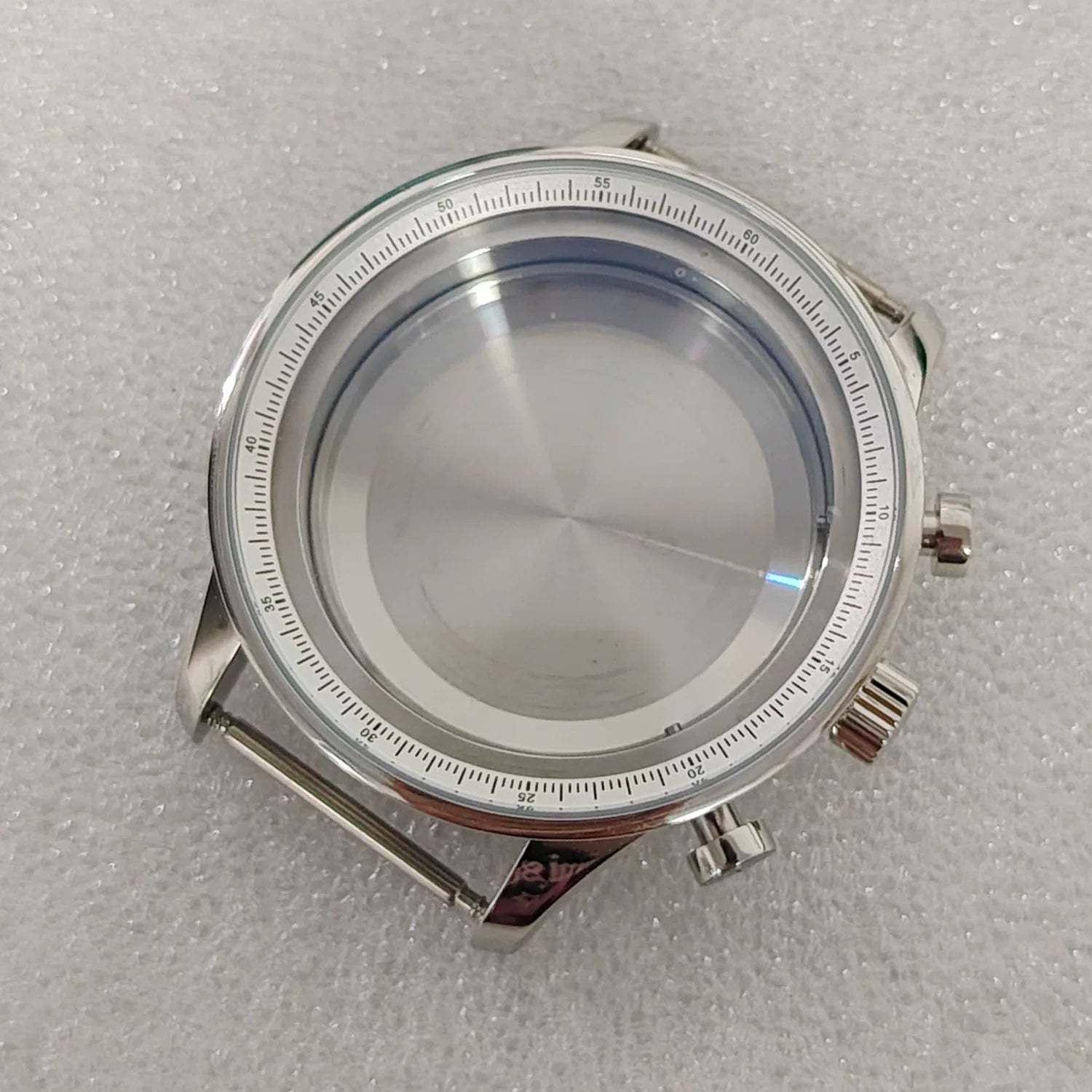 41mm Chronograph watch case for vk63 quartz Movement 316l stainless steel mineral glass