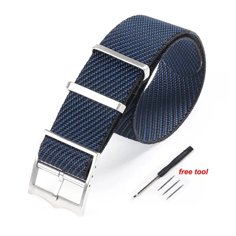 NATO Canvas Nylon Strap 20/22mm PVD Bronze Color Buckle For Pilot Diver