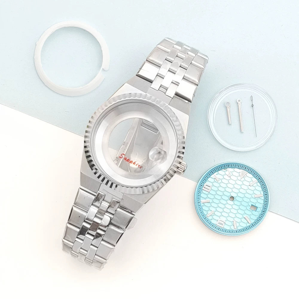 40MM Land-Dweller MOD Set watch case+ Dial Hands for NH35/36 movement sapphire glass 5ATM