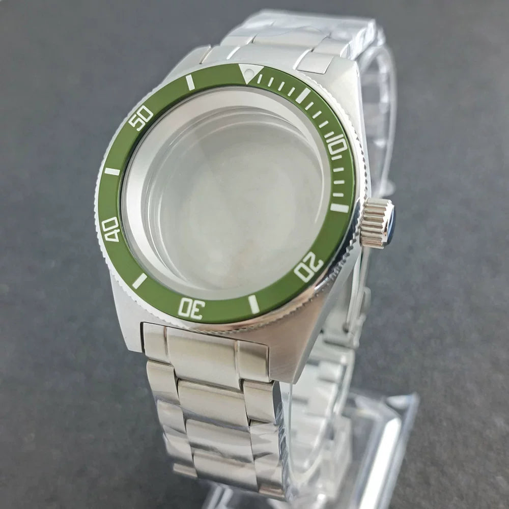 40.5mm 62mas Watch Case Domed Sapphire NH35 NH36 NH34 38 etc 10ATM for 28.5mm Dial