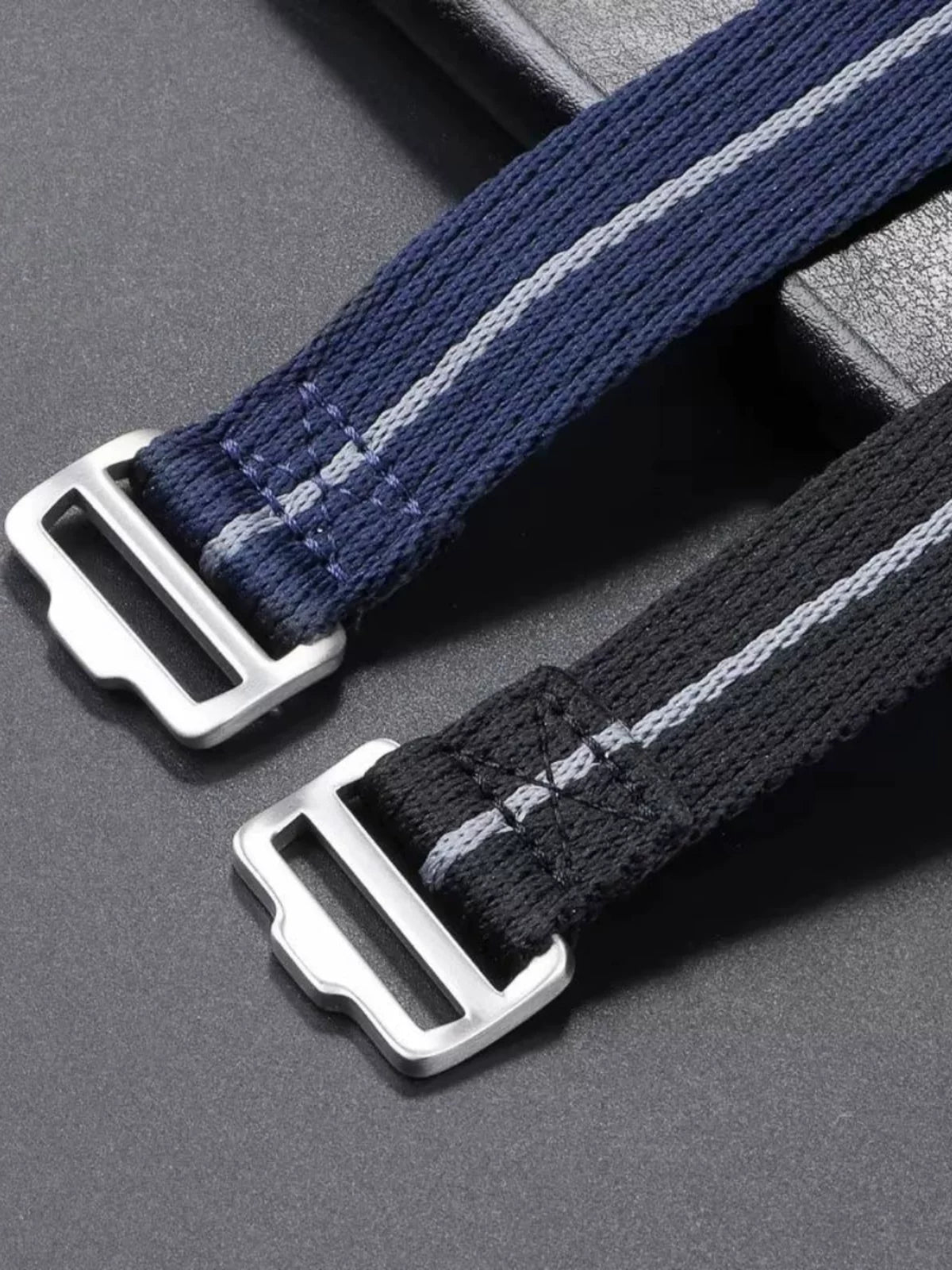 Japanese buckle elastic nylon strap 20mm 22mm long or shorter middel line suitable for any fit watches