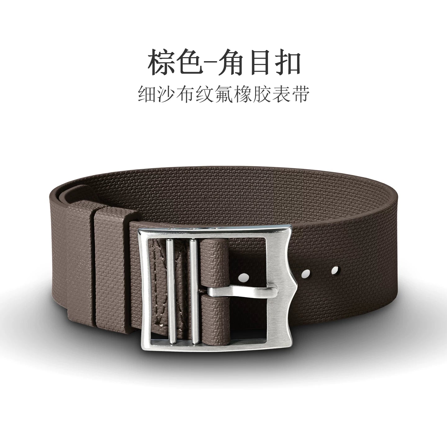 FKM Rubber Nato Strap sand cloth pattern fluororubber band 20/21/22 mm for Sub FXD etc