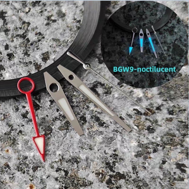 44mm GS Mod Dive Watch Case For NH34 NH35 36 with Tai Chi Bezel BGW9 Lume Sterile Dial Case Hands Ice Blue Luminous Mineral Glass