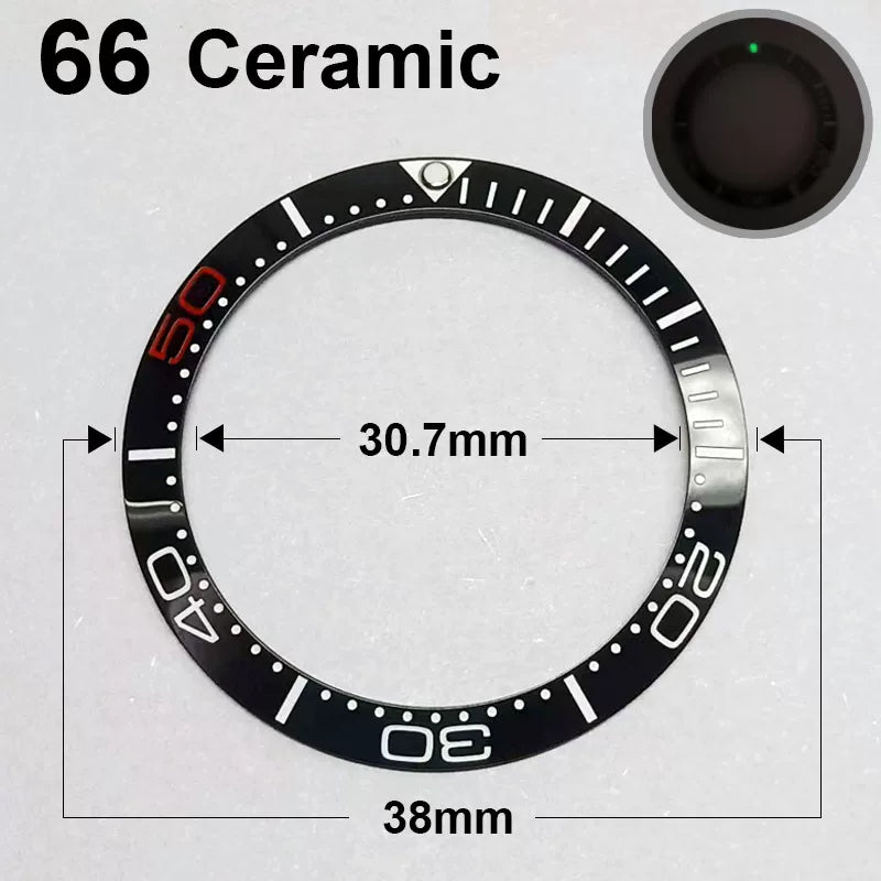 Ceramic Bezel For 42MM Seamaster Case diameter 38mm * 30.7mm